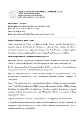 Síntese da Entrevista com Luiz Pizzetti