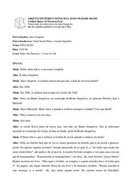 Transcrição da entrevista com Alice Gasperin