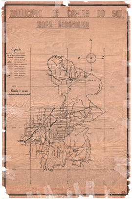 Mapa rodoviário do município de Caxias do Sul