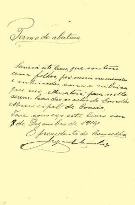 Livro de registro de atas das sessões do Conselho Municipal de Caxias