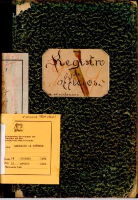 Livro de registro de correspondência expedida