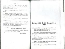 Cópia da Lei nº 1455 de 26 de abril de 1884