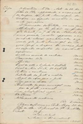 Cópia do Ato nº 320 de 22 de julho de 1890