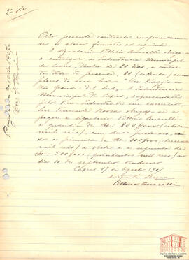 Contrato exemplares livro Un viaggio a Rio Grande del Sud