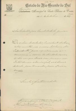 Correspondência recebida pela Prefeitura da Câmara Municipal