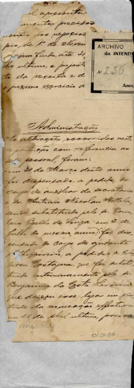 Relatório apresentado pelo Intendente Municipal ao Conselho Municipal de Caxias - 1905-1906 mi