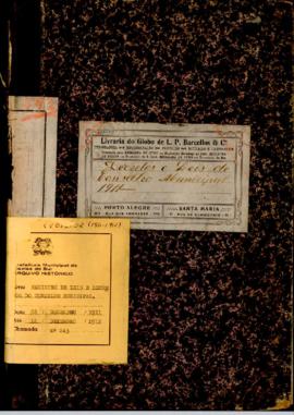 Livro de registro de leis municipais - Conselho Municipal
