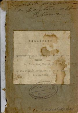 Relatório apresentado pelo Intendente Municipal ao Conselho Municipal de Caxias - 1919-1920