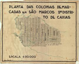 Planta das colônias demarcadas em São Marcos