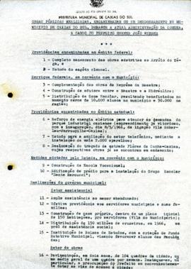 Relatório apresentado pelo Prefeito Municipal de Caxias do Sul - 1964-1966