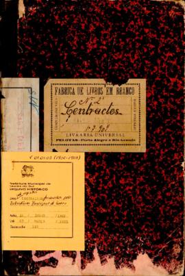 Livro de registro de contratos firmados pela Intendência Municipal