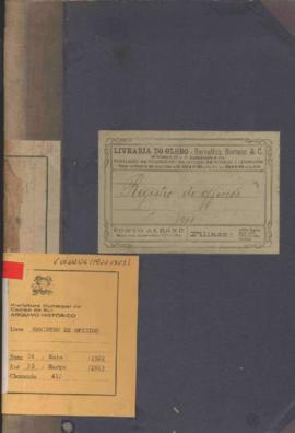 Livro de registro de correspondência expedida