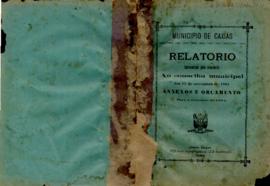 Relatório apresentado pelo Intendente Municipal ao Conselho Municipal de Caxias - 1902-1903