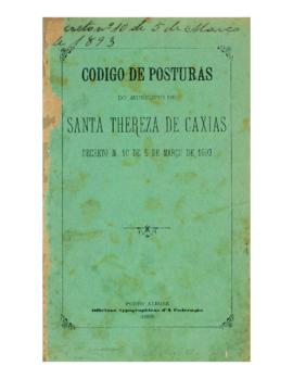 Código de Posturas do Município de Santa Thereza de Caxias