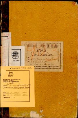 Livro de registro de contratos firmados pela Intendência Municipal