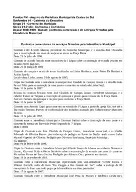 Dossiê: Contratos comerciais e de serviços firmados pela Intendência Municipal