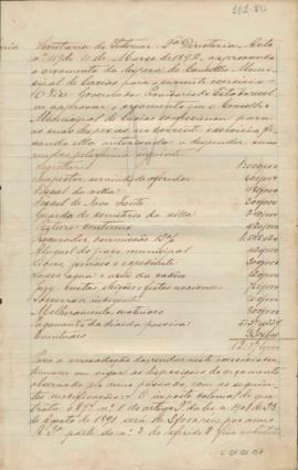 Cópia do Ato nº 119 de 11 de março de 1892