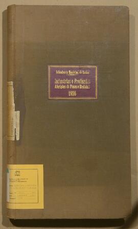 Livro de registro de Imposto sobre Indústrias e Profissões