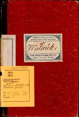 Livro de registro de contratos firmados pela Intendência Municipal